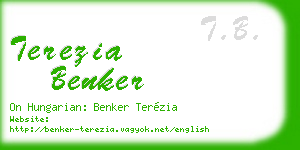 terezia benker business card